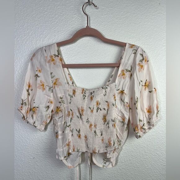 Sophie Rue Floral summer crop top size M - Picture 2 of 3